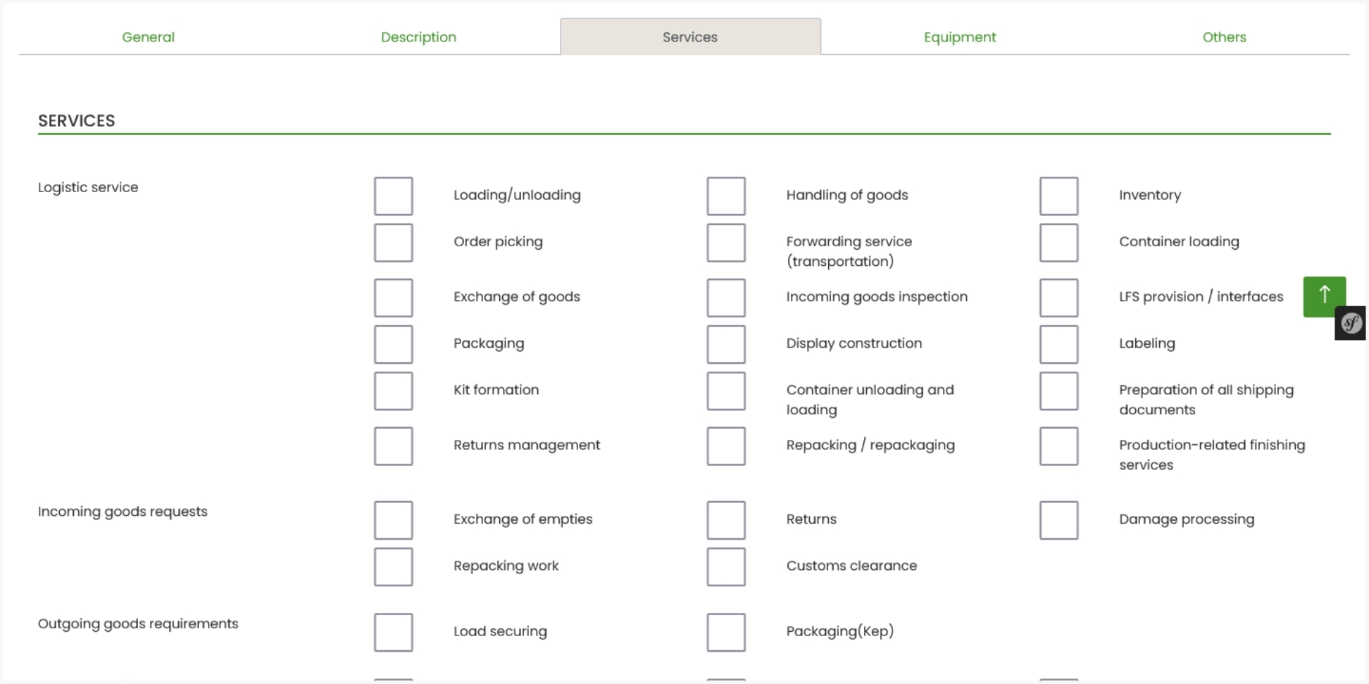 LAGERflaeche.de Search Request Checklist Image