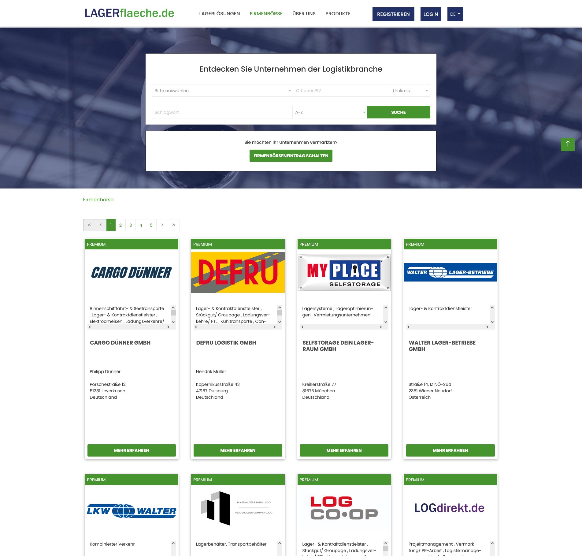 LAGERflaeche.de Werbung & Services Firmenbörse