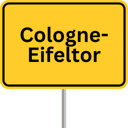 Motorway sign Cologne-Eifeltor, GVZ Cologne-Eifeltor, Güterverkehrszentrum Cologne-Eifeltor