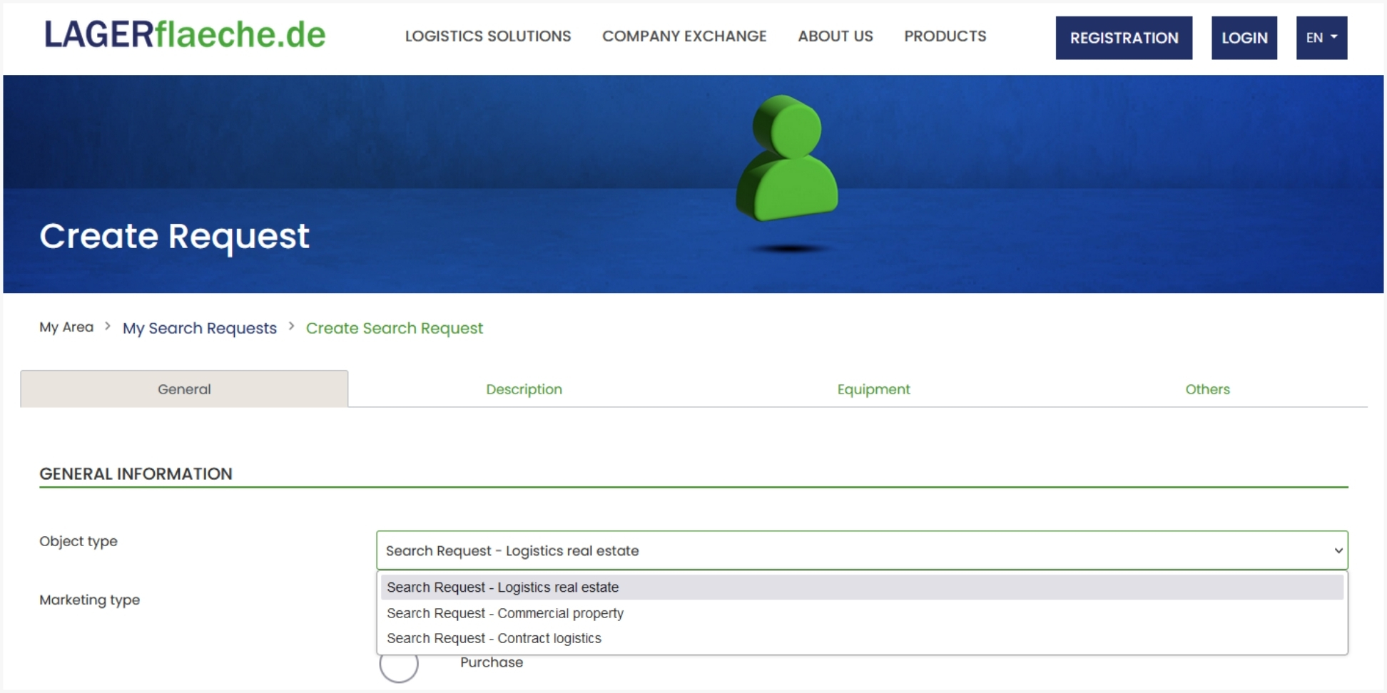 LAGERflaeche.de Search Request Checklist Image