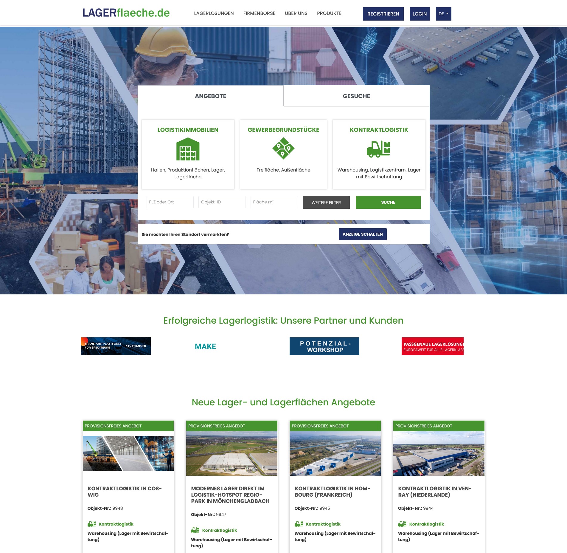 LAGERflaeche.de Werbung & Services Werbung Banner