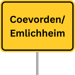 Autobahnschild GVZ Europark Coevorden-Emlichheim, GVZ Europark Coevorden-Emlichheim, Güterverkehrszentrum Coevorden-Emlichheim