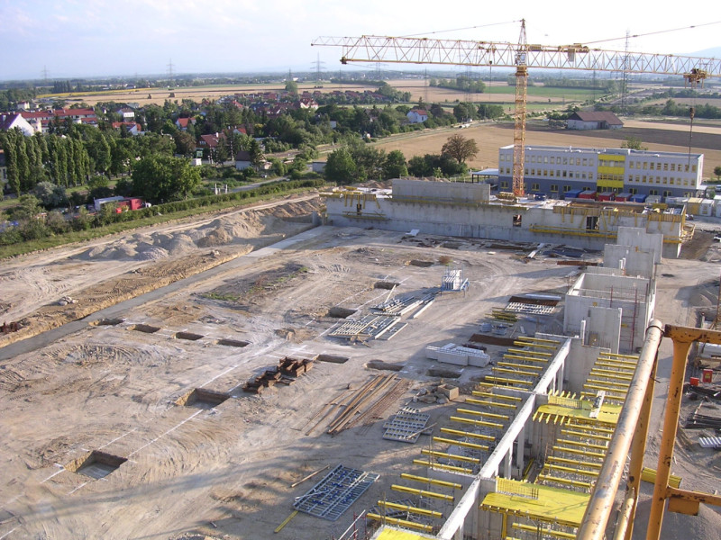 Baustelle des Logistikzentrums Gebrüder Weiss in Maria Lanzendorf bei Wien