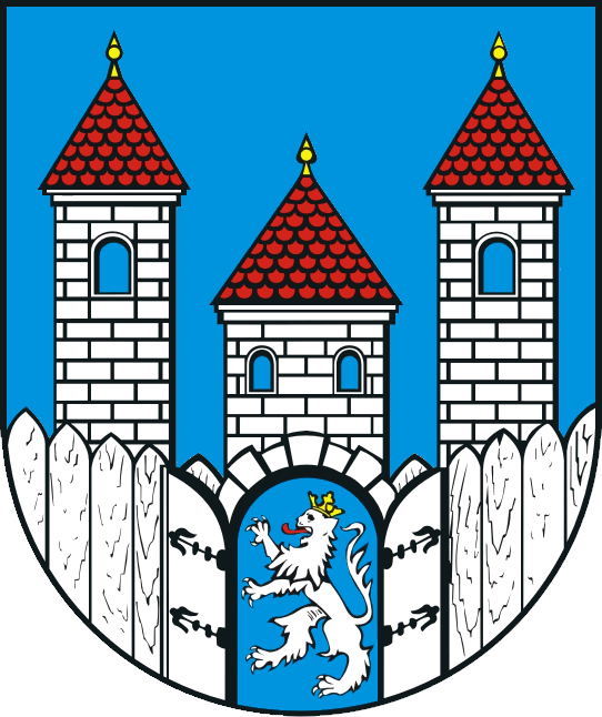 Coat of arms of Holzminden, three towers and the Everstein lion