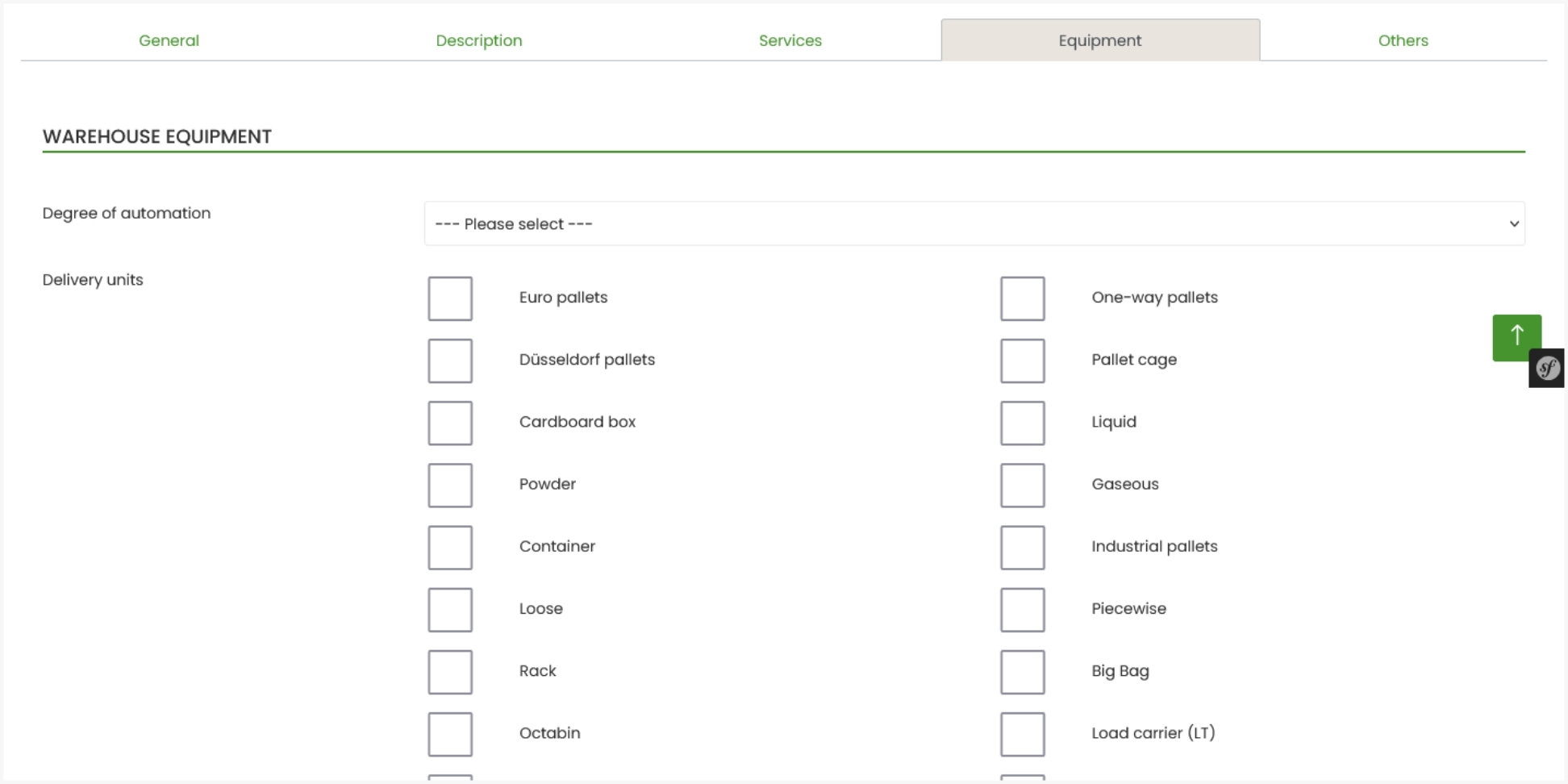 LAGERflaeche.de Search Request Checklist Image