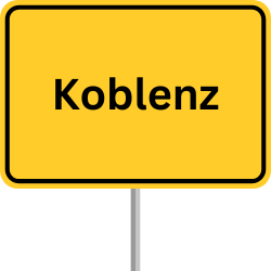 Autobahnschild Koblenz, GVZ Koblenz, Güterverkehrszentrum Koblenz