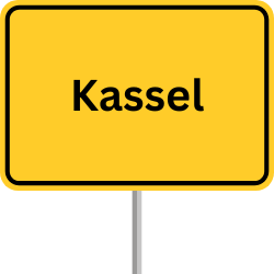 Autobahnschild Kassel, GVZ Kassel, Güterverkehrszentrum Kassel