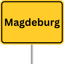 Autobahnschild Magdeburg, GVZ Magdeburg, Güterverkehrszentrum Magdeburg
