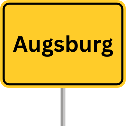 Autobahnschild Augsburg, GVZ Augsburg