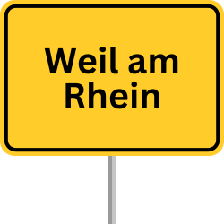 Weil am Rhein motorway sign, Weil am Rhein freight village, Weil am Rhein freight transport center