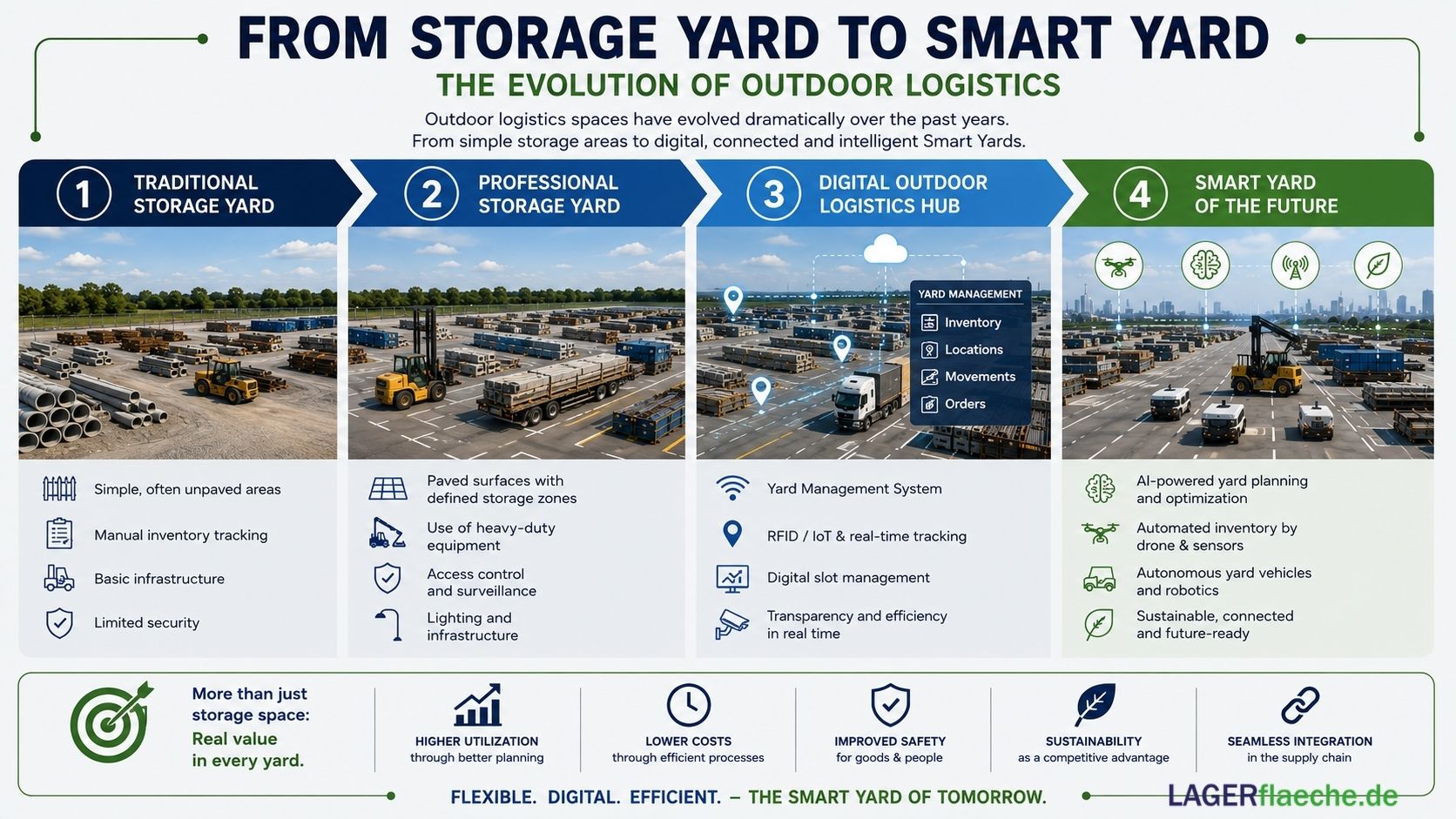 Evolution from classic open storage to digitized smart yard