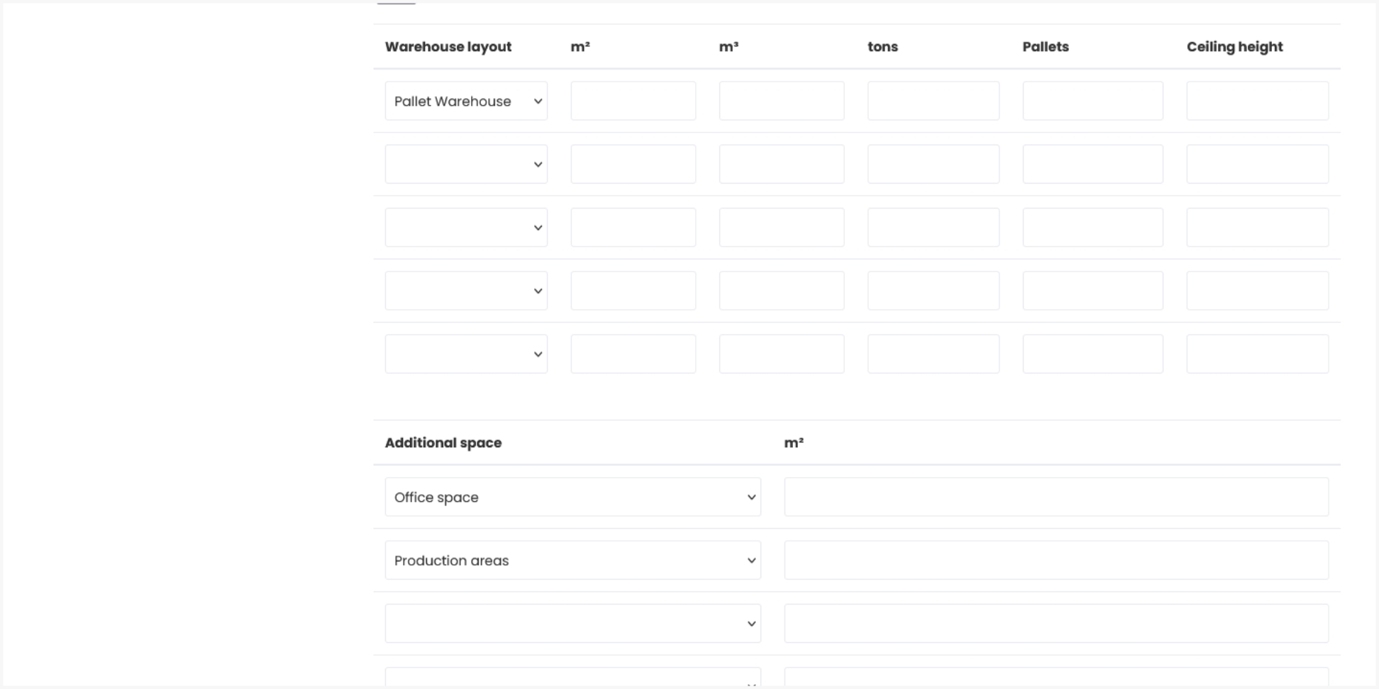 LAGERflaeche.de Search Request Checklist Image