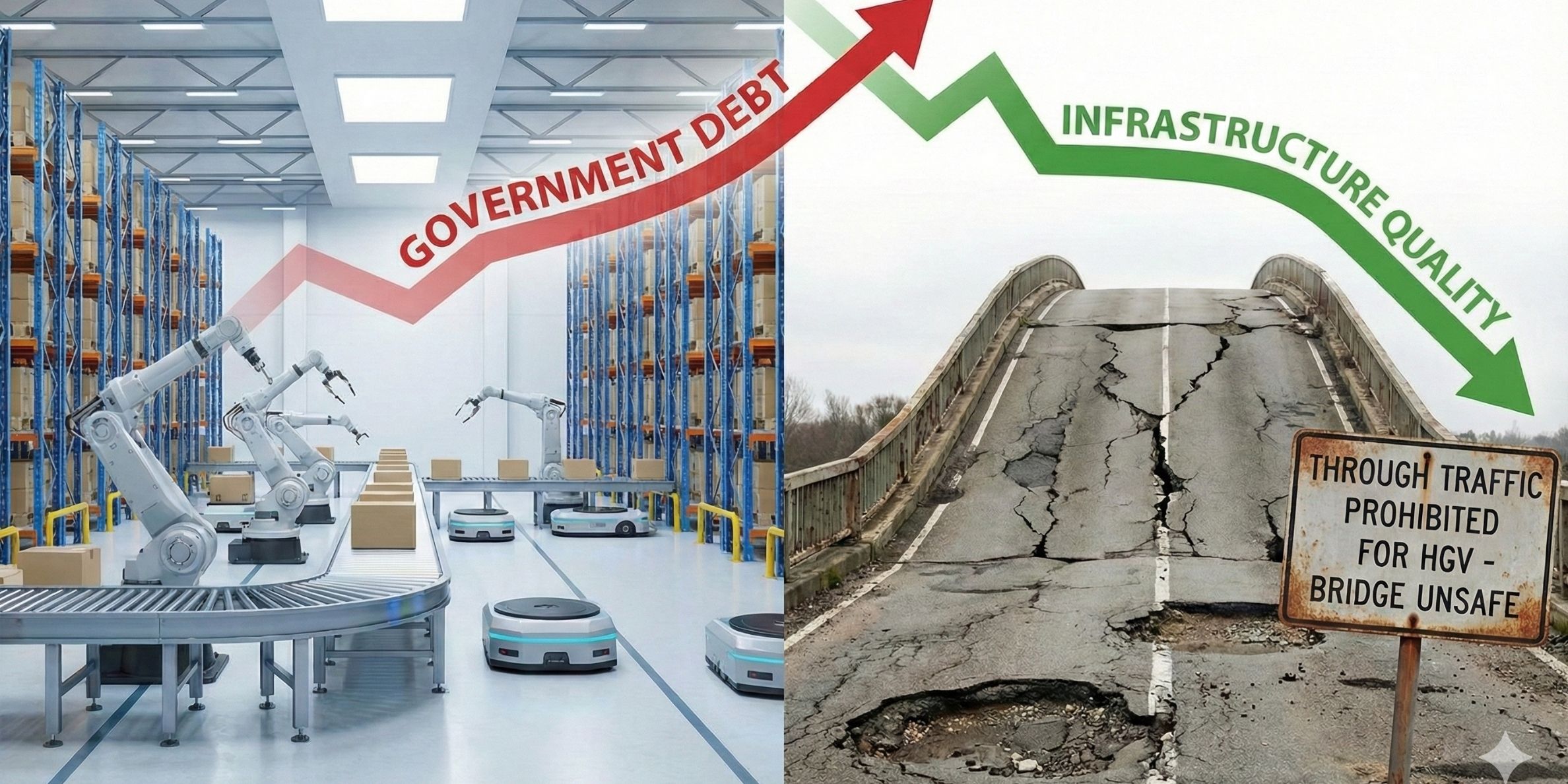 Auswirkung von Staatsverschuldung auf Logistikinfrastruktur und Lagerhaltung