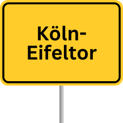 Autobahnschild Köln-Eifeltor, GVZ Köln-Eifeltor, Güterverkehrszentrum Köln-Eifeltor