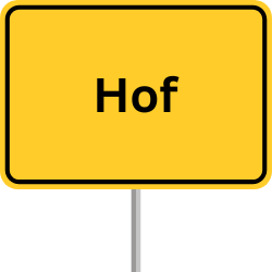 Autobahnschild GVZ Hof, GVZ Hof, Güterverkehrszentrum Hof