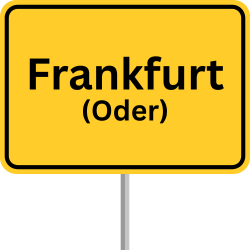 Autobahnschild Frankfurt Oder, GVZ Frankfurt Oder, Güterverkehrszentrum Frankfurt Oder
