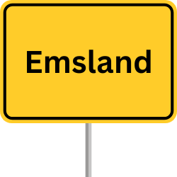 Autobahnschild Emsland, GVZ Emsland, Güterverkehrszentrum Emsland