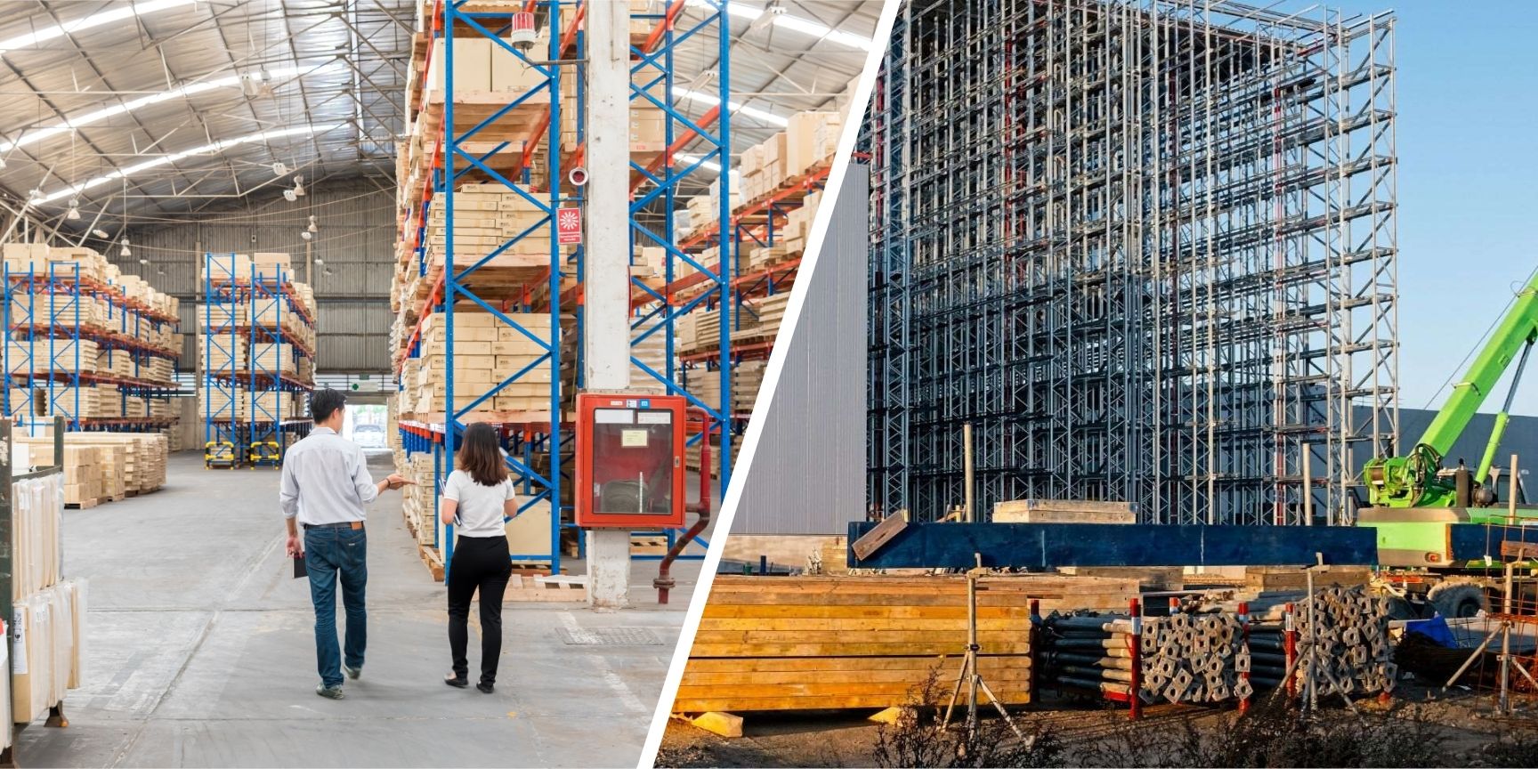 Sanierte Lagerhalle im Vergleich zu einem modernen Hallenneubau – Entscheidungsszenario für die Logistikplanung